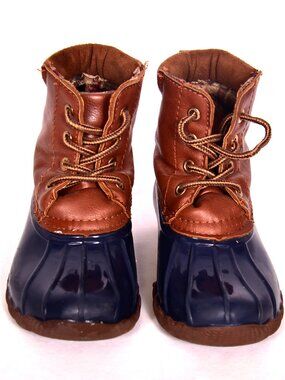 Yokids Rain Boots Youth Size 13 Blue & Brown